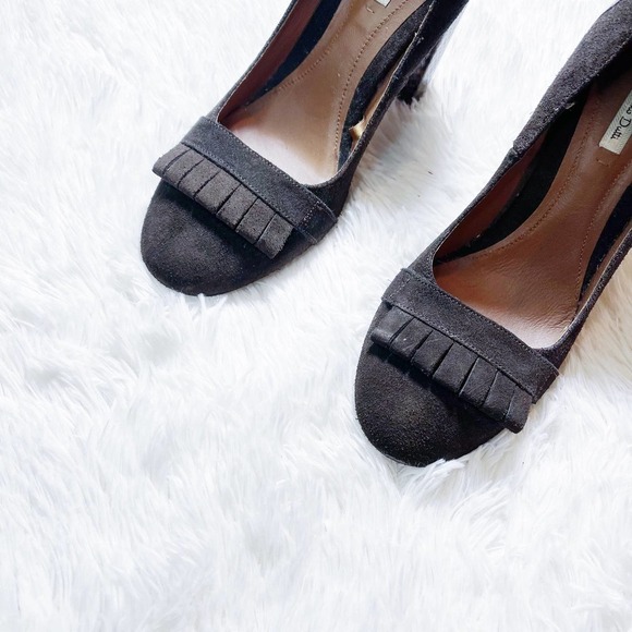 Massimo Dutti Brown Block Heel Shoes Snakeskin Accent SZ40 US9.5 - Picture 10 of 10